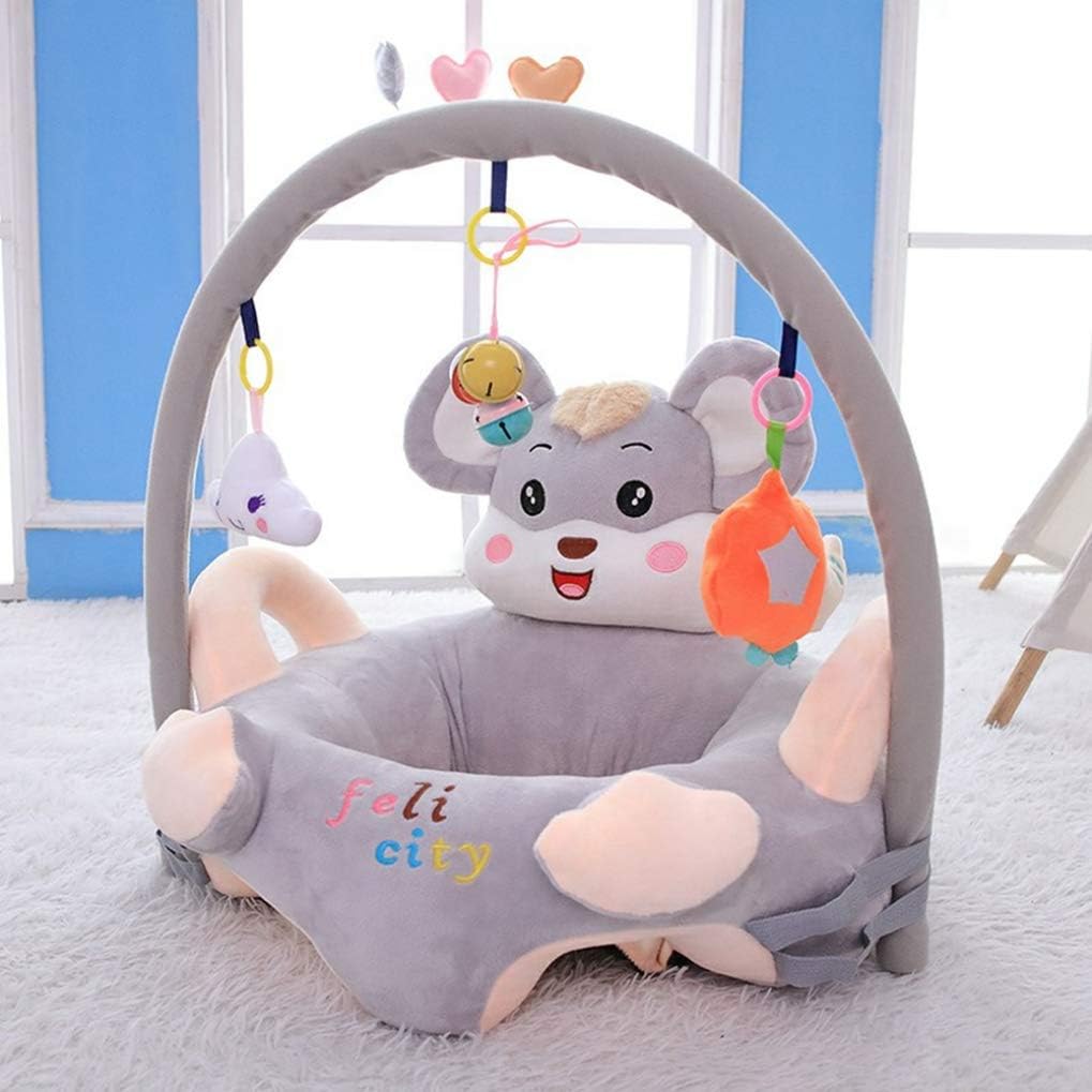 Cute Plush Animal Shape Baby Seat With Rod