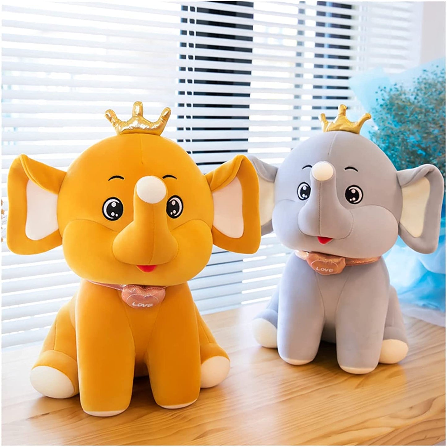 Cute Crown Baby Elephant Plush Toy