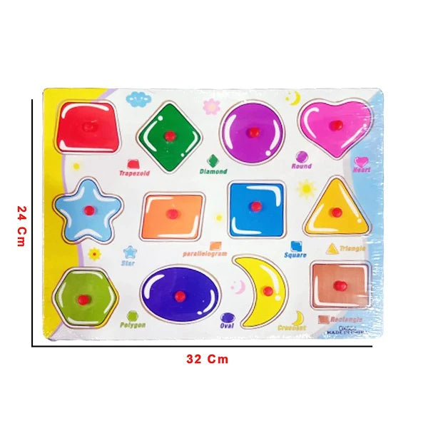 Wooden Fruits Puzzle Shapes