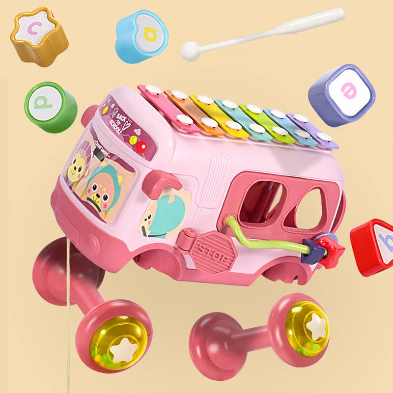 Montessori Baby Musical Bus Toy