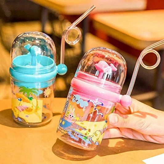 Children Transparent Straw Drinks Whale Water Sipper