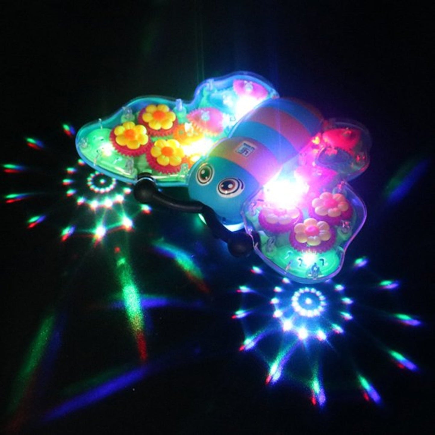 Electric Gear Butterfly Music Light Rotation Toy