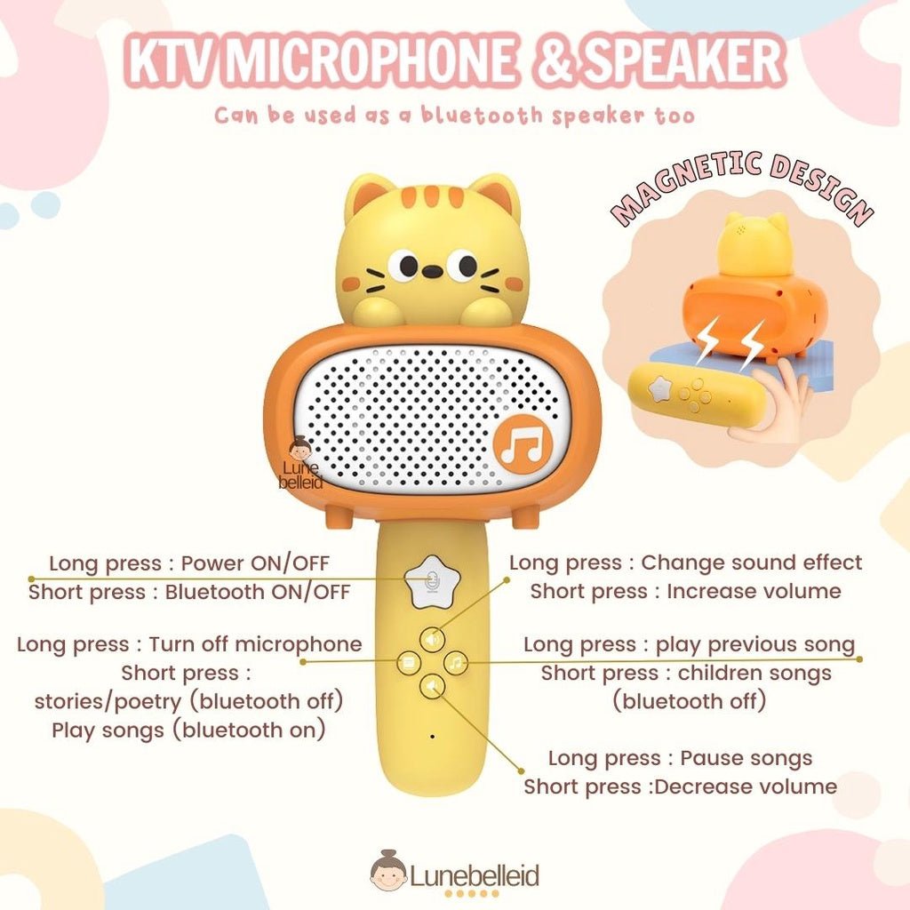 Cartoon Microphone & Bluetooth Speaker Toy