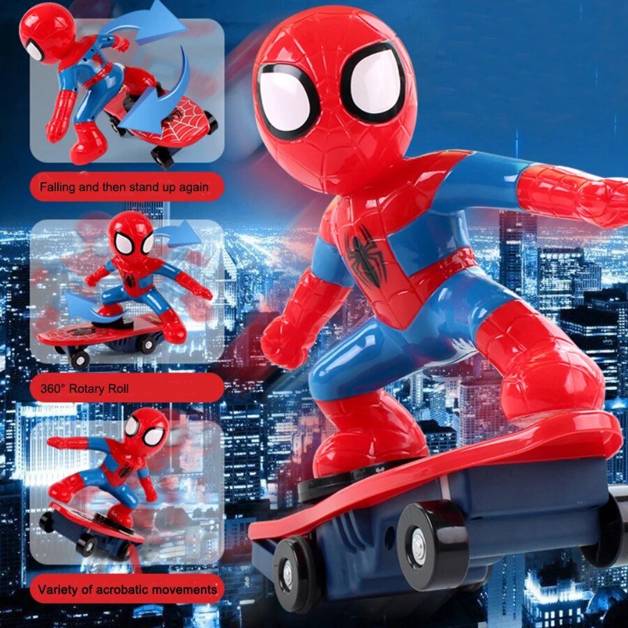 Spider-Man Electric Stunt Skateboard Toy