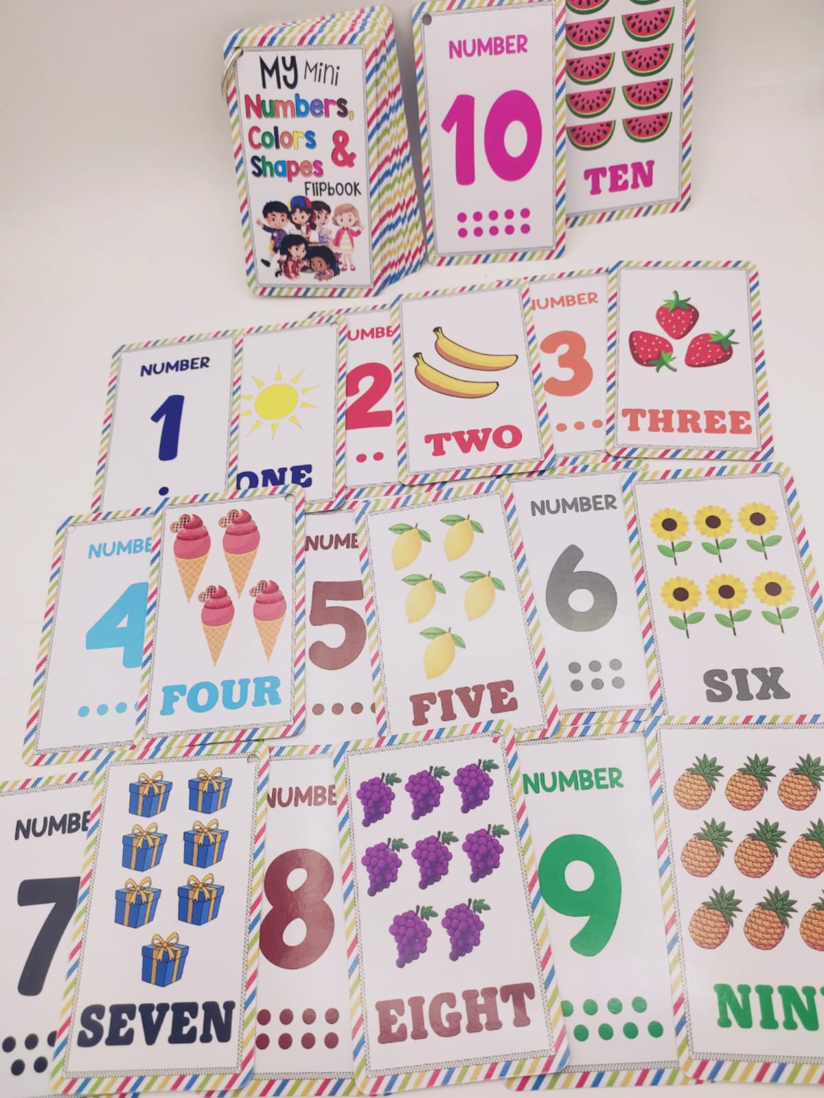 My Mini Numbers, Colors & Shapes Learning Flipbook