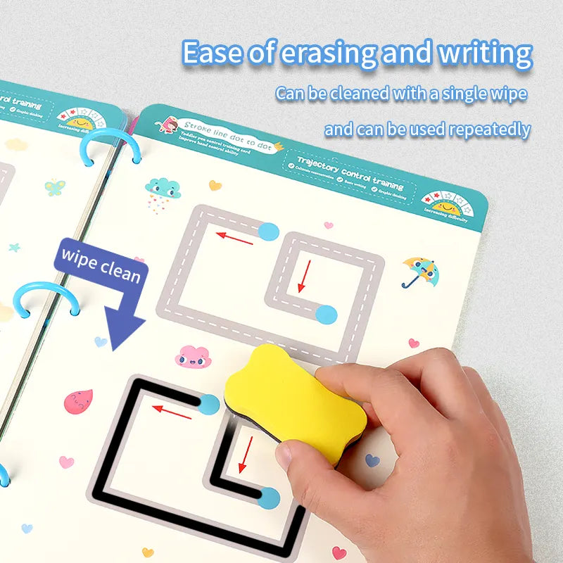 Reusable Educational Tracing Work Book For Kids
